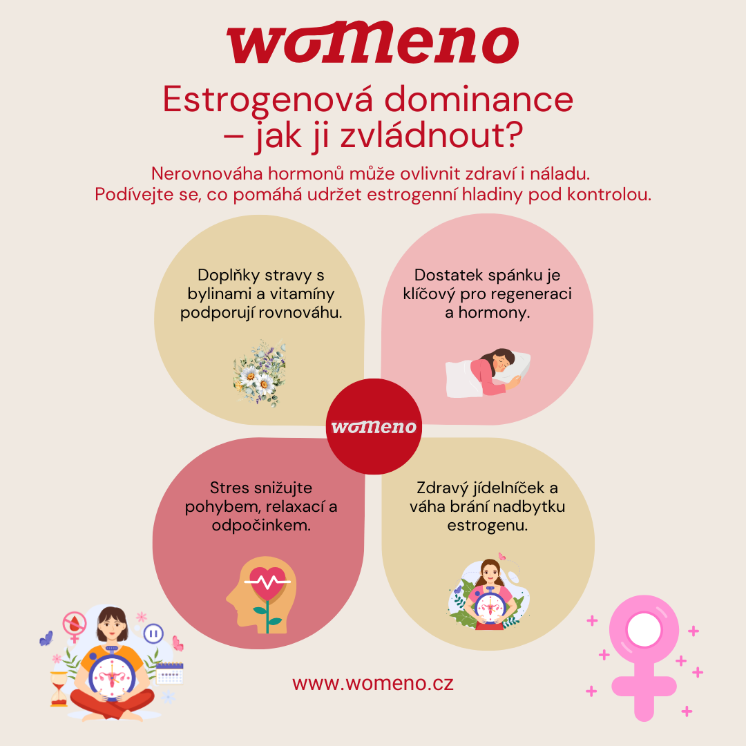 Infografika: Jak zvládnout estrogenovou dominanci?